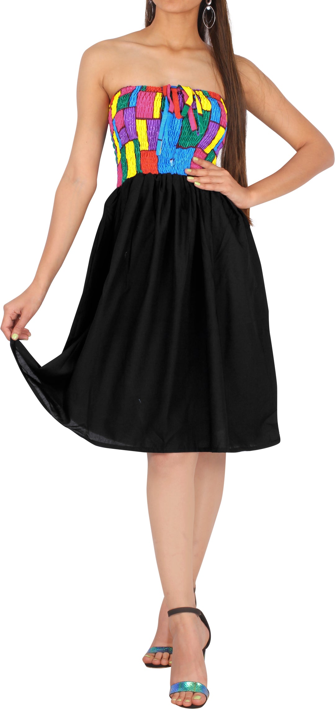 LA LEELA Multi Short Dress - 138028
