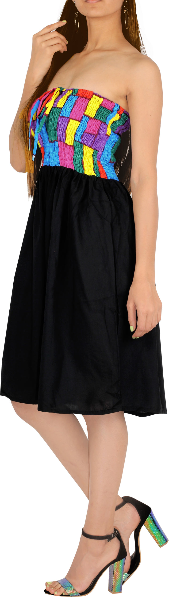 LA LEELA Multi Short Dress - 138028