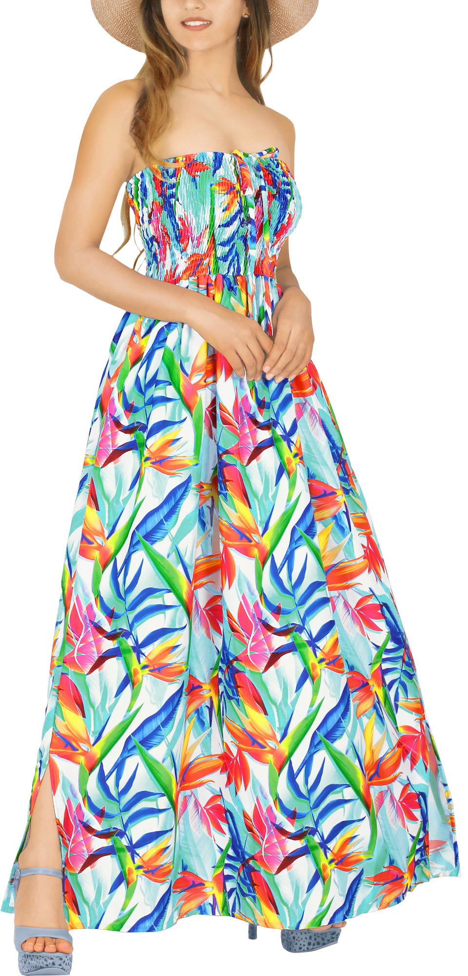 Tropical Summer Maxi Dress for women