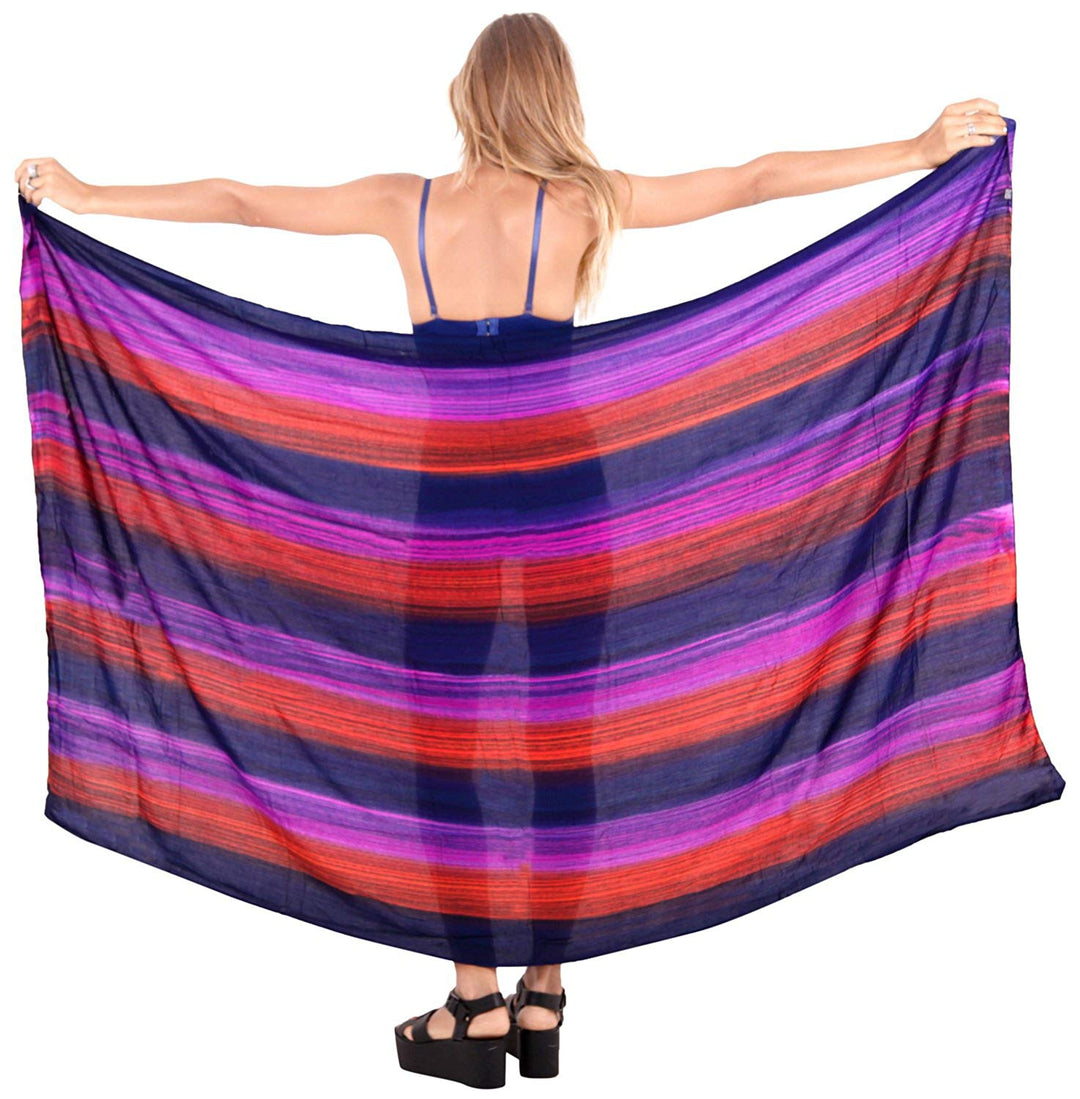 HAPPY BAY Swimsuit Cover-Up Sarong Beach Wrap Skirt Hawaiian Sarongs for Women Plus Size Large Maxi P04128
