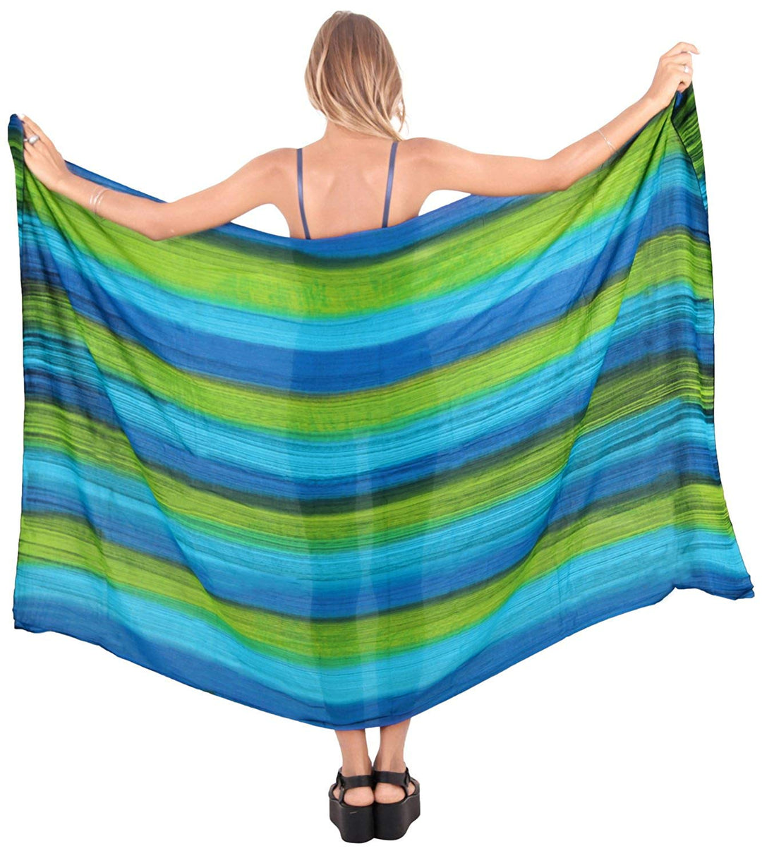HAPPY BAY Swimsuit Cover-Up Sarong Beach Wrap Skirt Hawaiian Sarongs for Women Plus Size Large Maxi FI