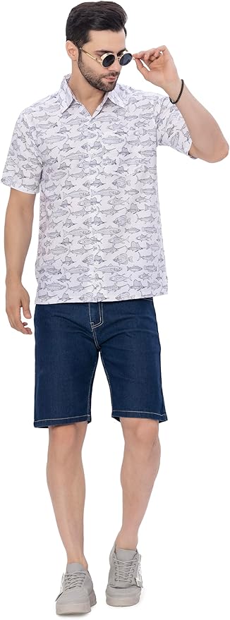 Island Vibes Nautical Fish Men's Shirt P00348