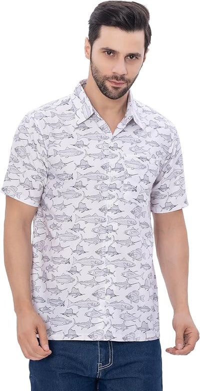 Island Vibes Nautical Fish Men's Shirt P00348