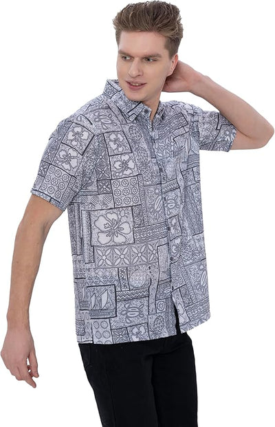 Sailboats + Turtle Tiki Hut Style Men's Shirt P07601