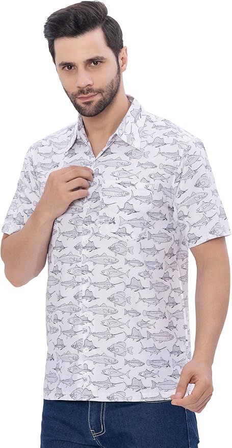 Island Vibes Nautical Fish Men's Shirt P00348