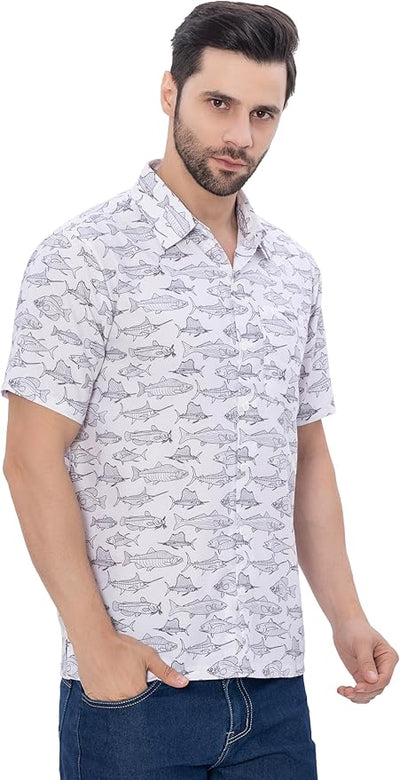 Island Vibes Nautical Fish Men's Shirt P00348
