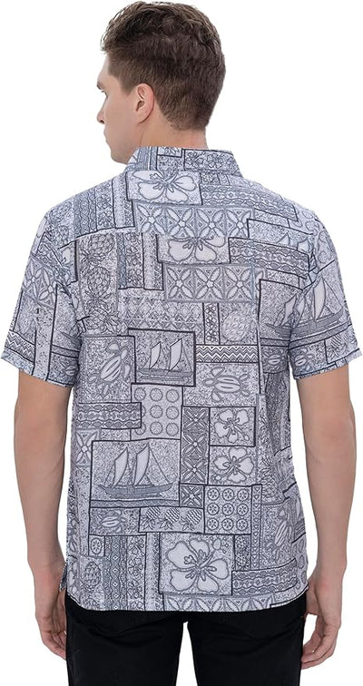 Sailboats + Turtle Tiki Hut Style Men's Shirt P07601