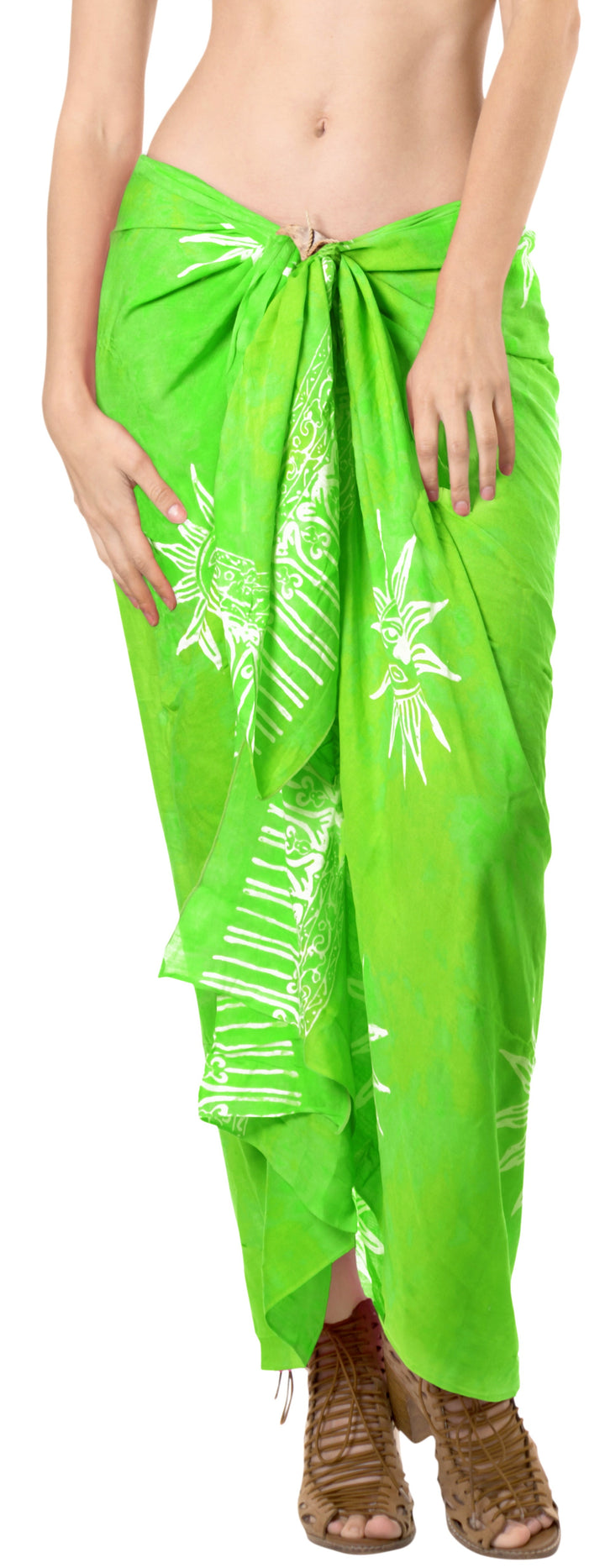 HAPPY BAY Swimwear Rayon Bathing Towel Women Wrap Swimsuit Sarong Printed 78"X43" Parrot Green P04096