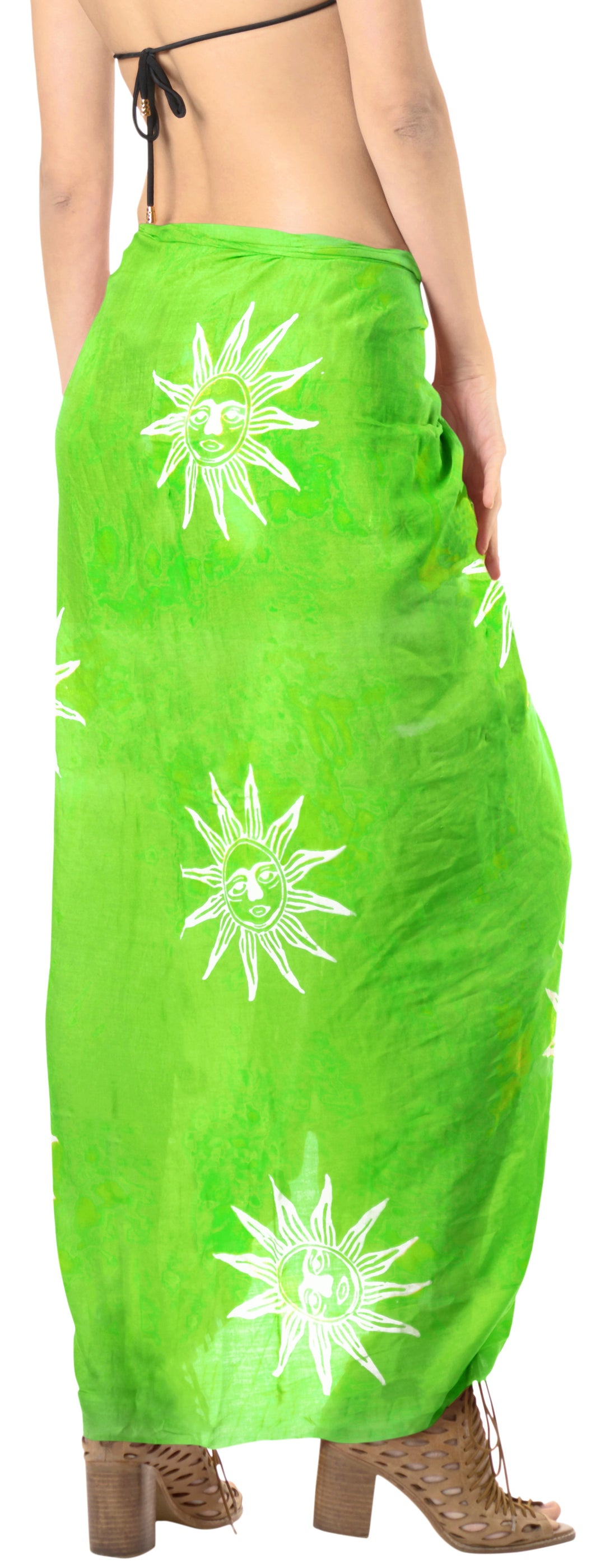 HAPPY BAY Swimwear Rayon Bathing Towel Women Wrap Swimsuit Sarong Printed 78"X43" Parrot Green P04096