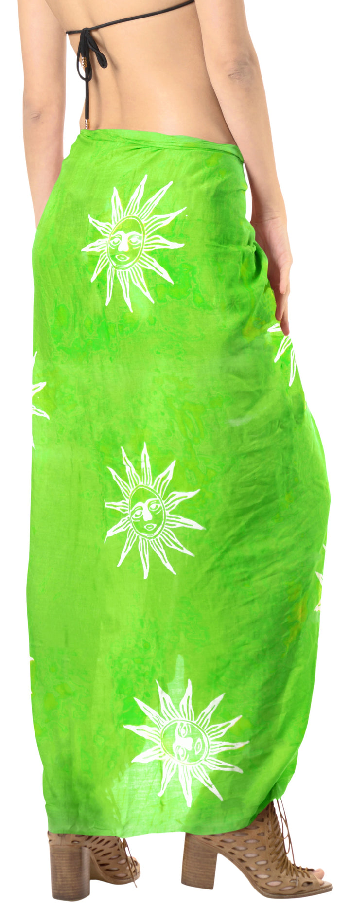 HAPPY BAY Swimwear Rayon Bathing Towel Women Wrap Swimsuit Sarong Printed 78"X43" Parrot Green P04096