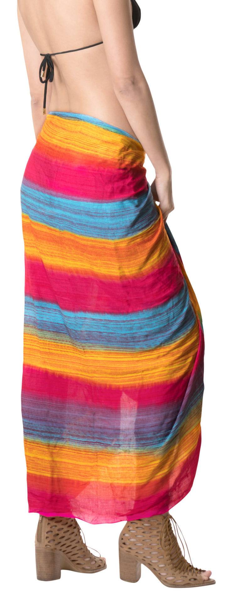 HAPPY BAY Swimsuit Bathing Beach Sarong Bikini Cover up Tie Dye 78"X43" Pink P04117
