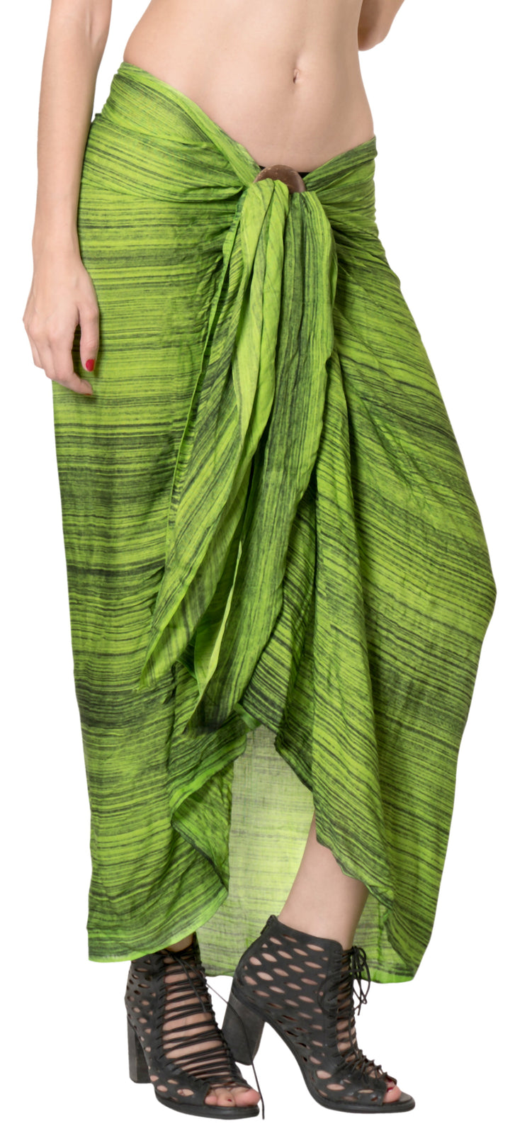HAPPY BAY Swim Beach Dress Beach Wear Sarong Tie Dye 78"X43" Green P04120