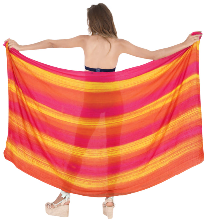 HAPPY BAY Aloha Bali Cover Up Sarong Bikini Cover up Tie Dye 78"X43" Golden P04114
