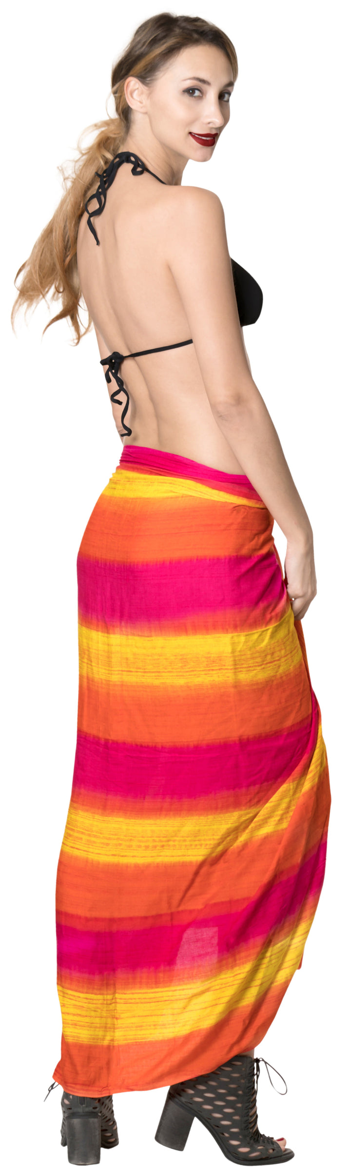HAPPY BAY Aloha Bali Cover Up Sarong Bikini Cover up Tie Dye 78"X43" Golden P04114
