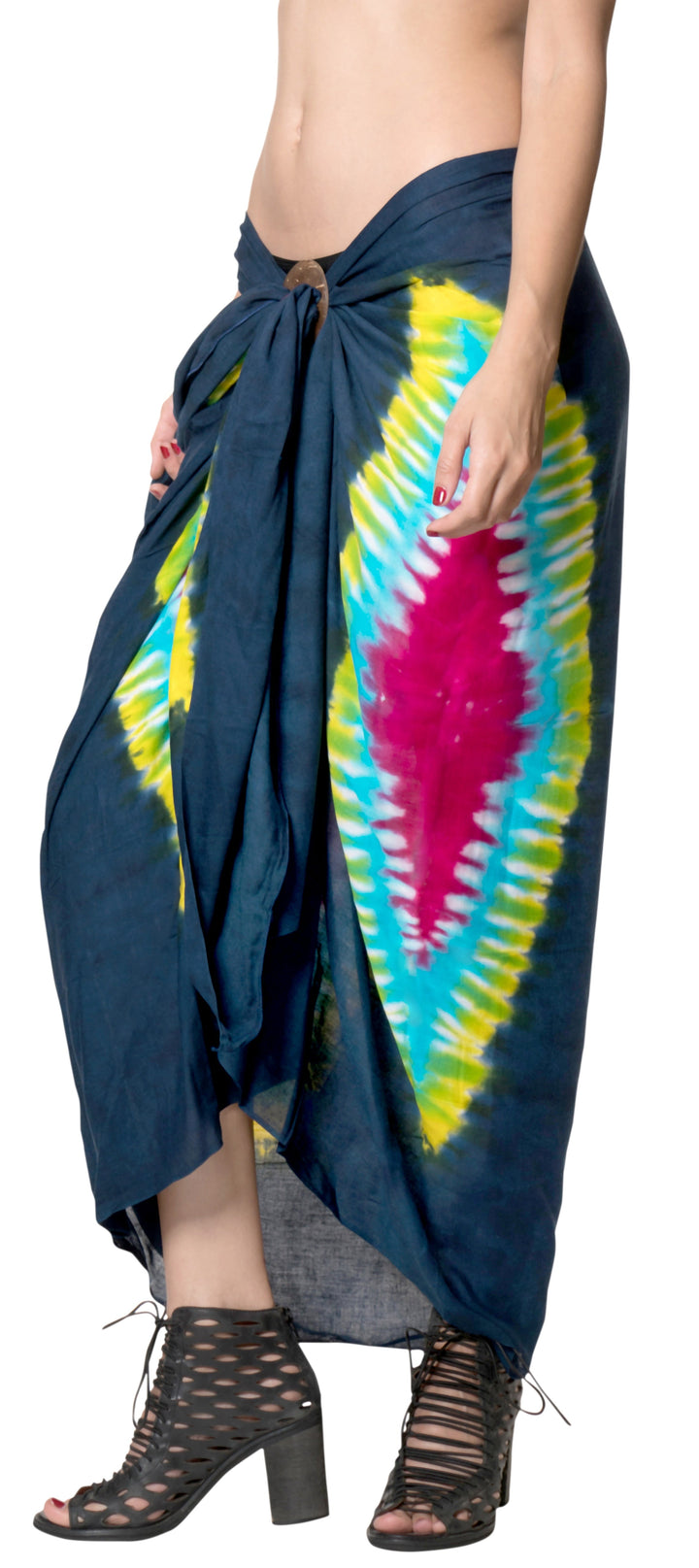 HAPPY BAY Beach Bikini Cover Up Beach Cover up Sarong Tie Dye 78"X43" Blue P04312