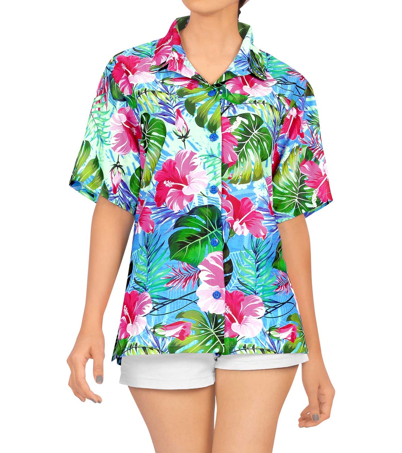 Tropical Bay Hawaiian Shirt for Women