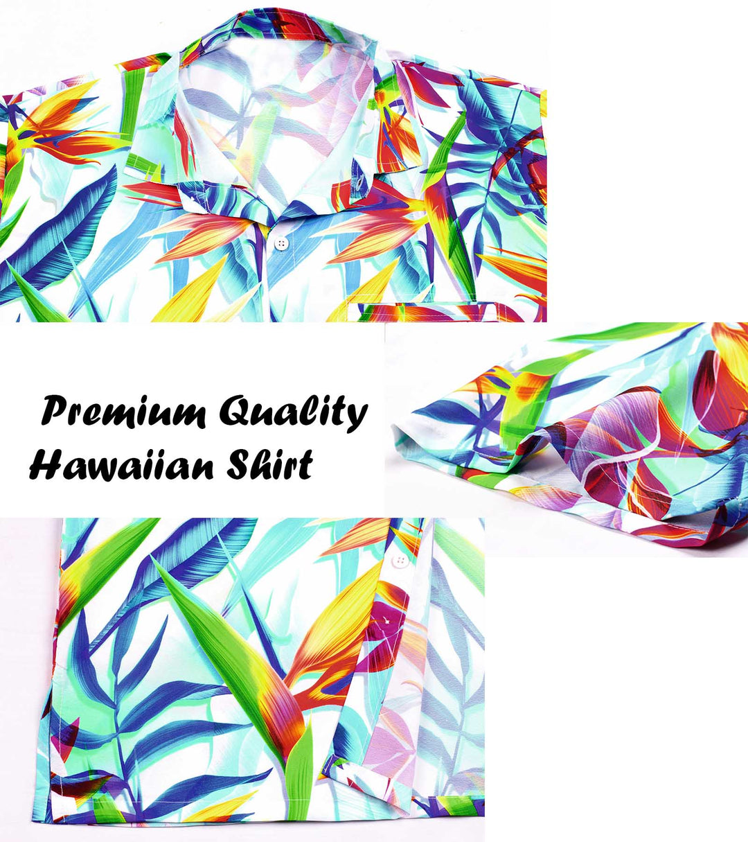 Colorful Tropical Paradise Hawaiian Shirt for women