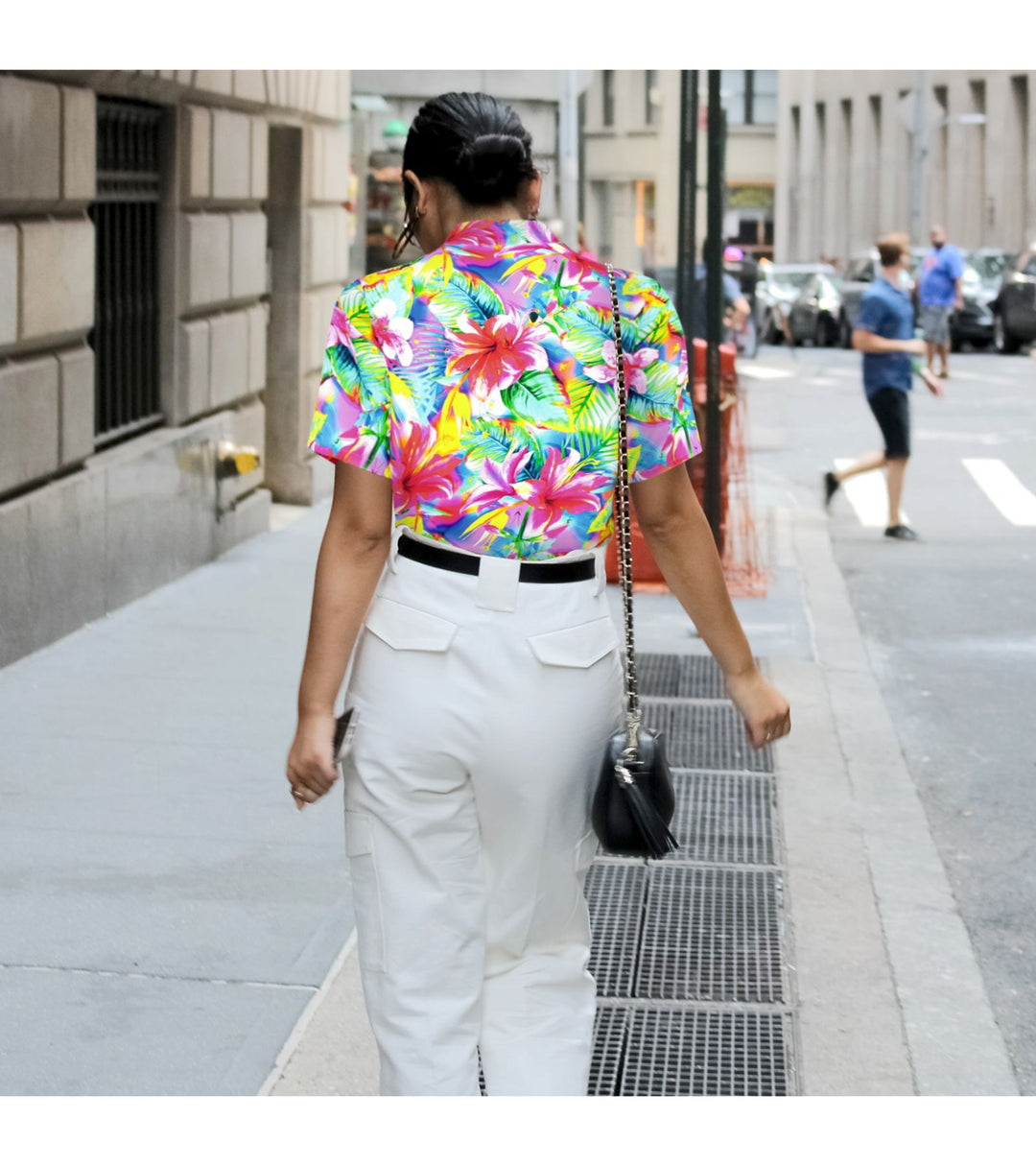 Colorful Floral Tropical Paradise Hawaiian Shirt for women