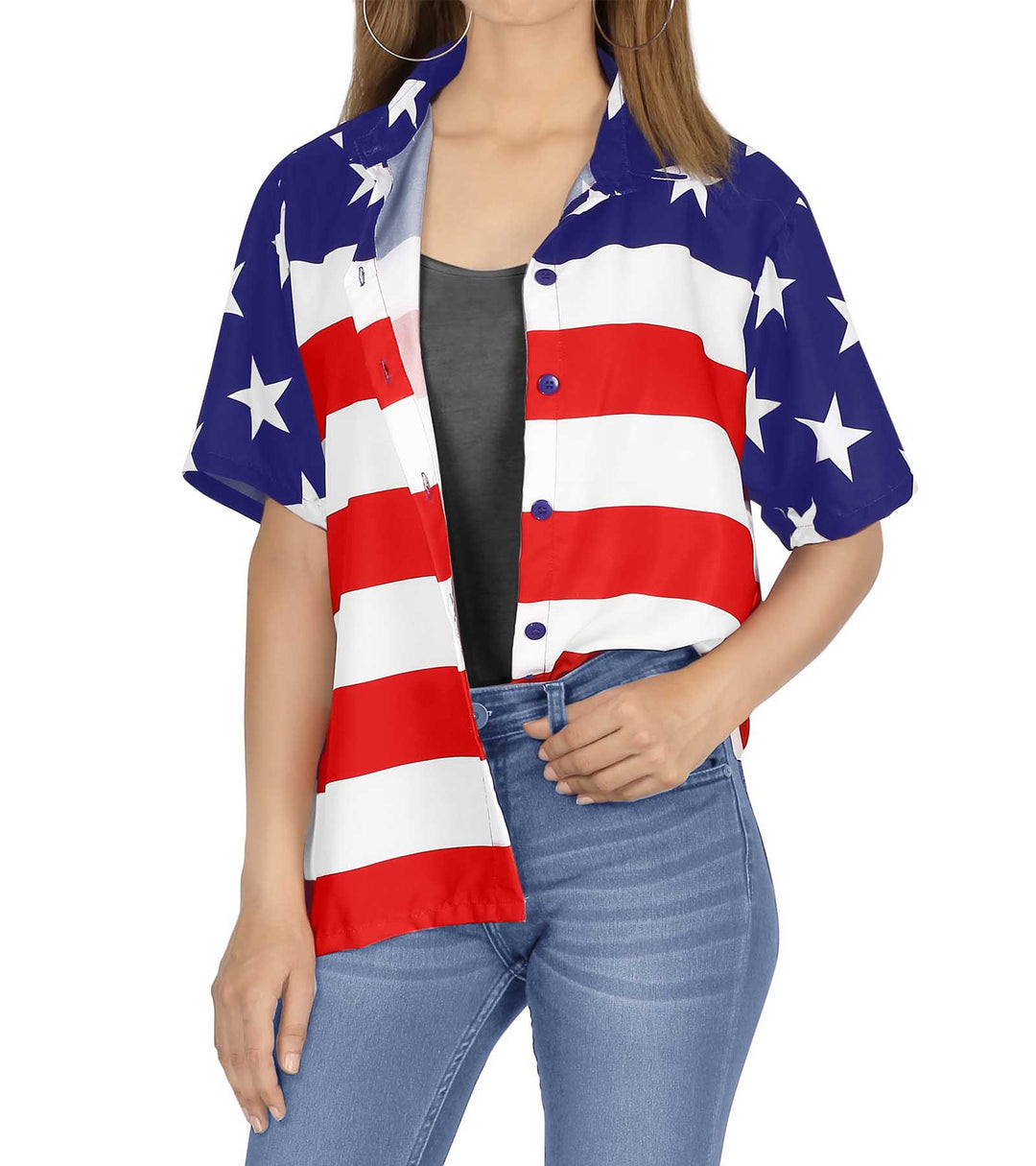 Old Glory Hawaiian Shirt for women