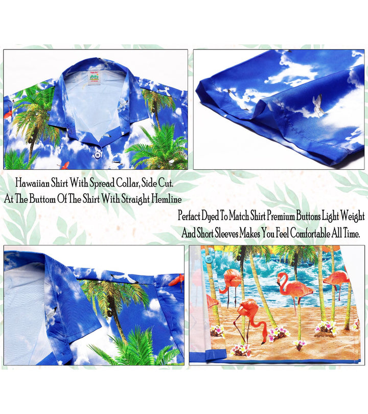 Beach Flamingo Hawaiian Shirt for women