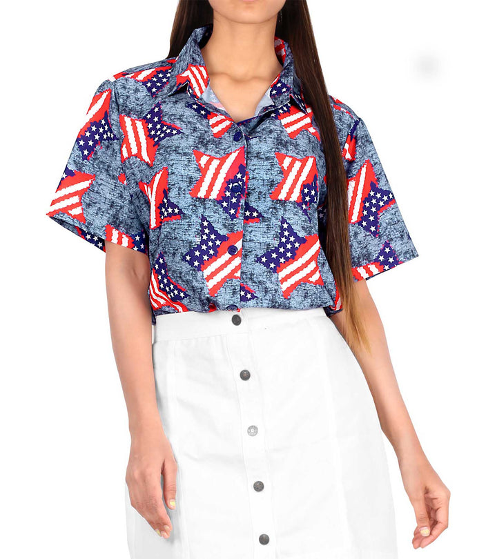 The US Stars Hawaiian Shirt for women