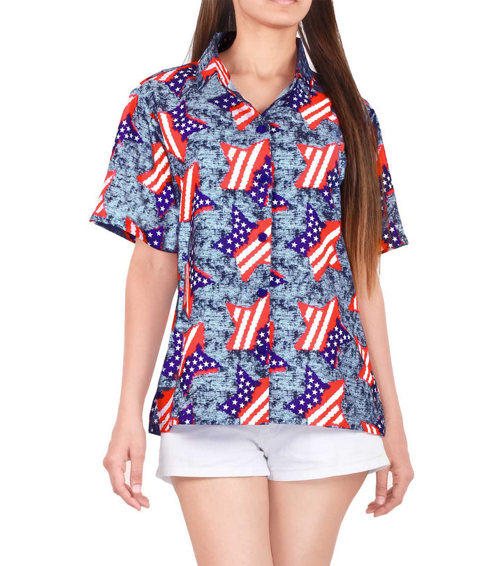 The US Stars Hawaiian Shirt for women