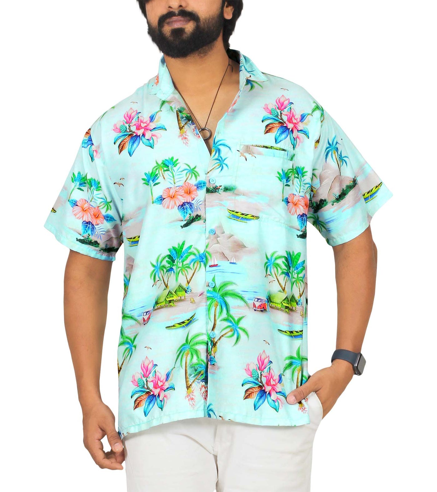 Summer Beach Hawaiian Shirt for men