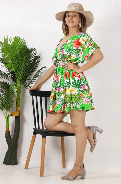 Tropical Floral Vibes coverup for women