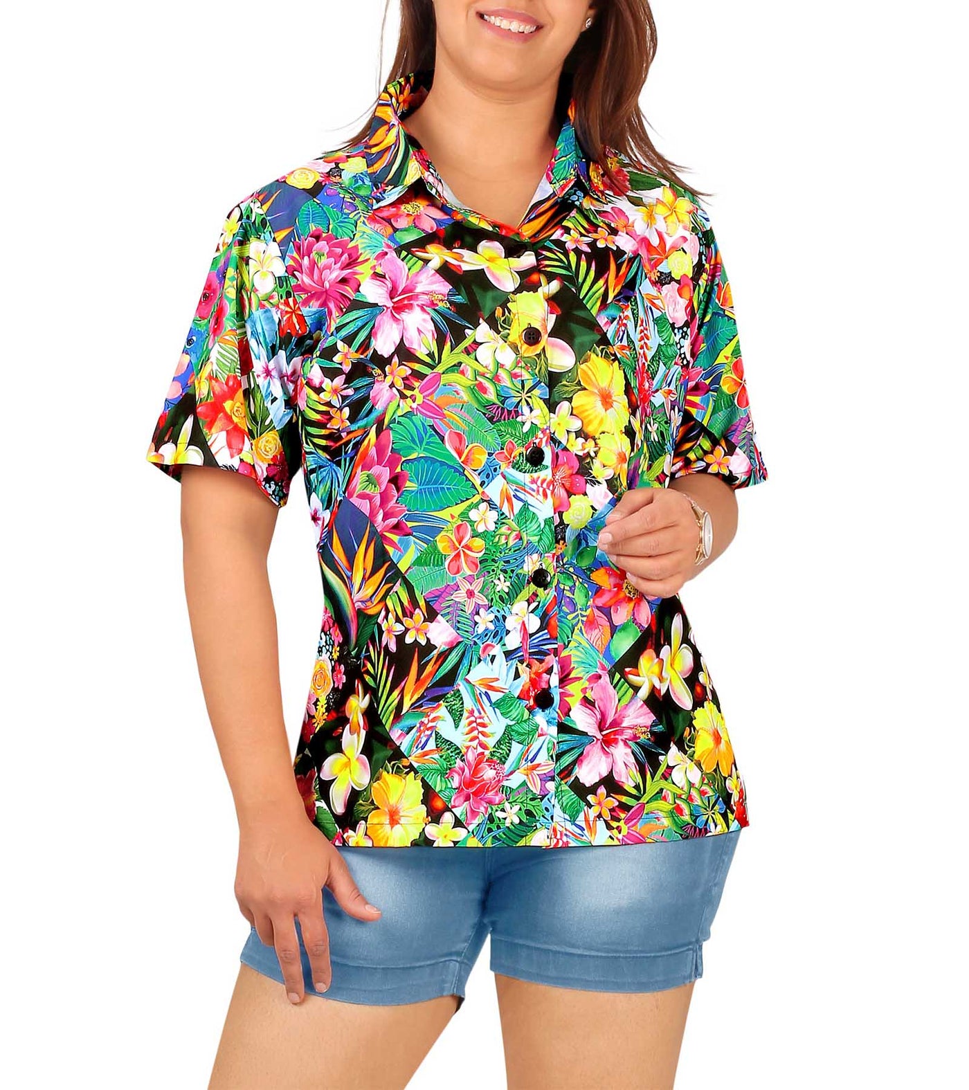 Flower Garden Hawaiian Shirt for women