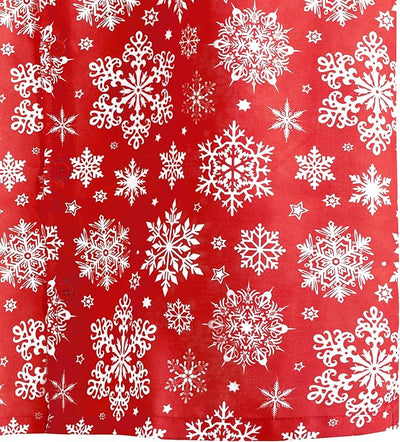 Lightweight Linen Effect Snowflakes Christmas Mens Shirt Sunset's Kiss