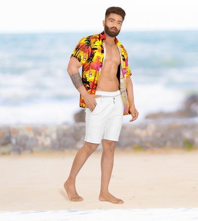 HAPPY BAY Men's Hawaiian Beach Shirt Summer Island,P00023