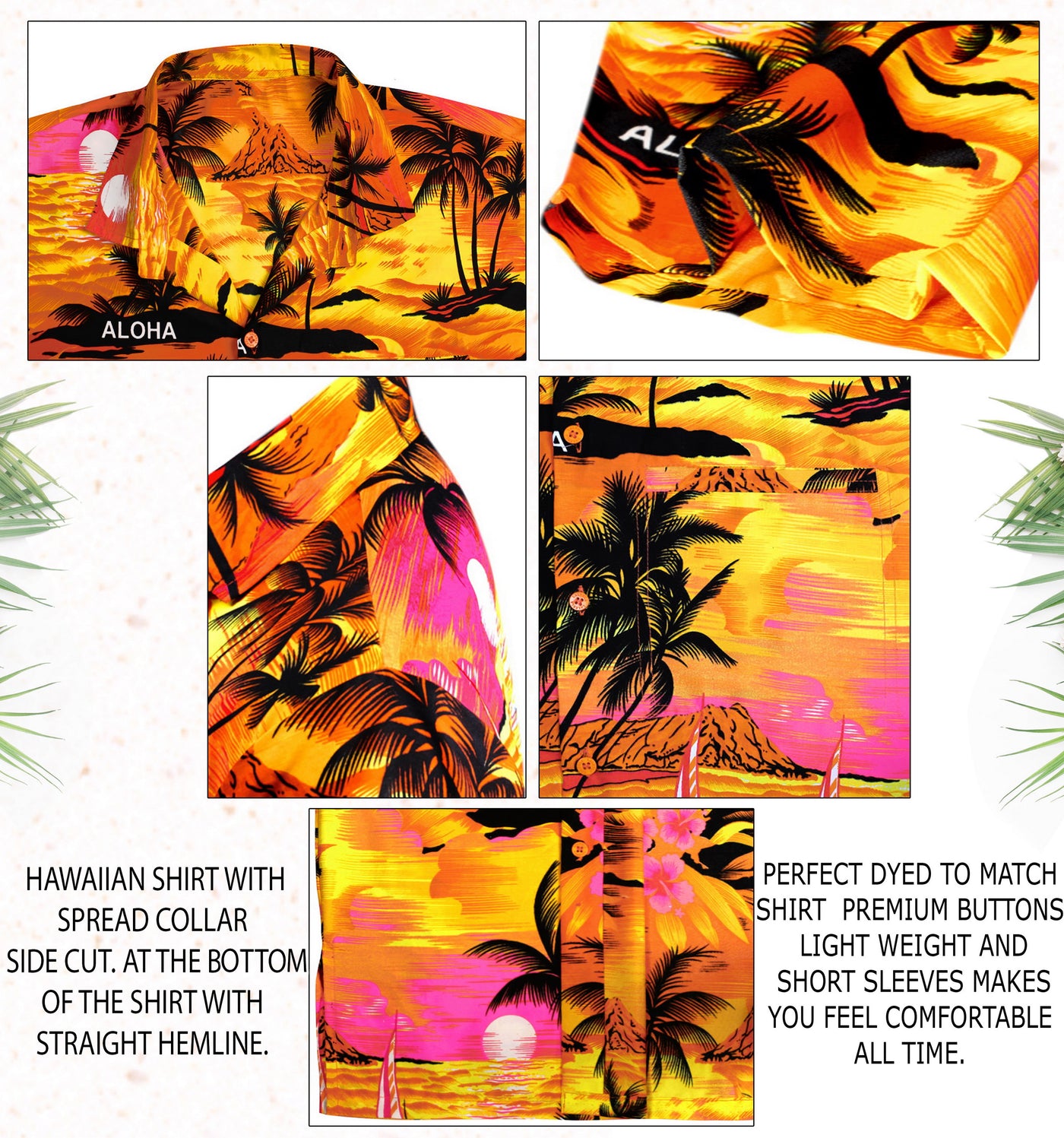 HAPPY BAY Men's Hawaiian Beach Shirt Summer Island,P00023