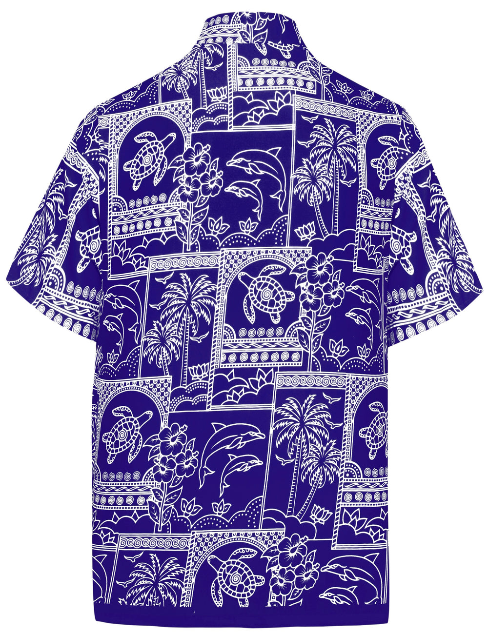 LA LEELA Men's Hawaiian Vacation Shirt - Summer Beach Cruise Island Button Down Casual Aloha Short Sleeve S Blue P00114
