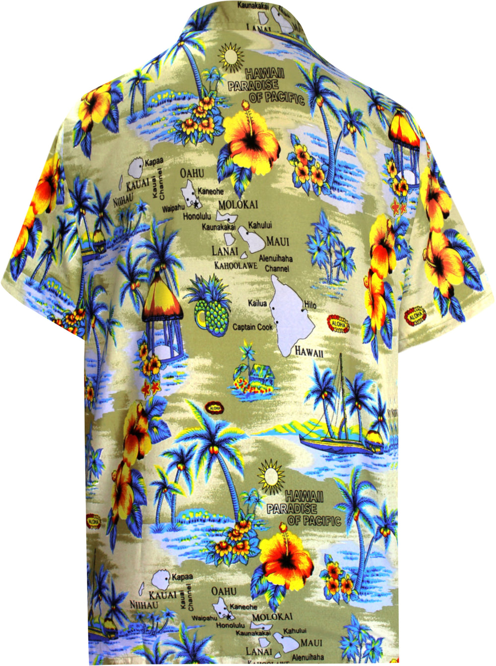 LA LEELA Men's Hawaiian Shirt for Summer - Beach Party Vacation Cruise Casual Aloha Button Down Shirt S Multi P00222
