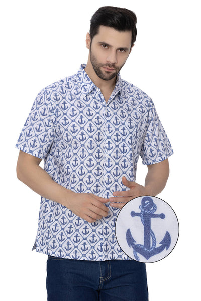 Men's Rayon Blend Shirt “ white (P00344)