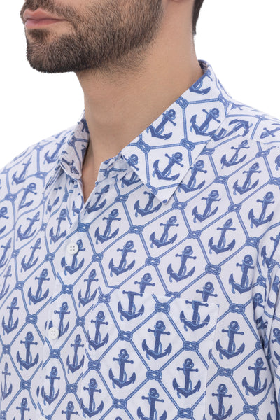 HAPPY BAY Anchor Rayon Blend Tropical Men Shirts P00344
