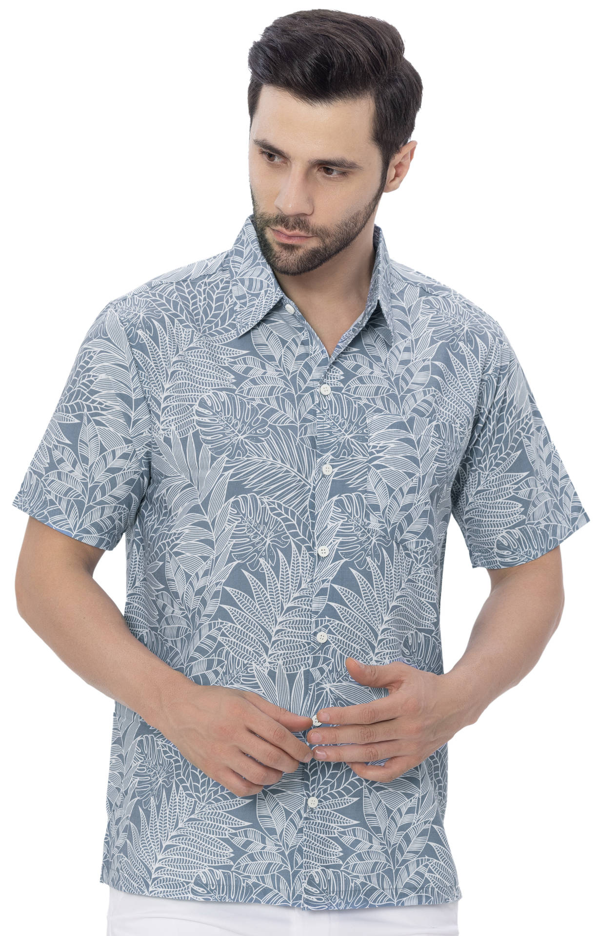 Men's P00366 Rayon Blend Shirt  “ white (P00372)
