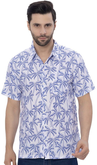 Men's Linen Effect Shirt “ white (P00383)