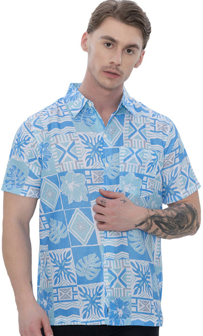 Men's Linen Effect Shirt “ white (P00399)