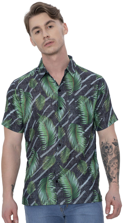 Men's Linen Effect Shirt “ white (P00409)
