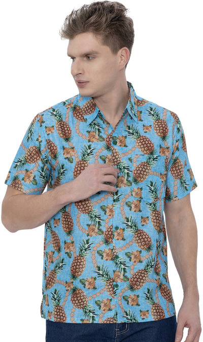 Men's  , Linen Effect Shirt  “ white (P00420)