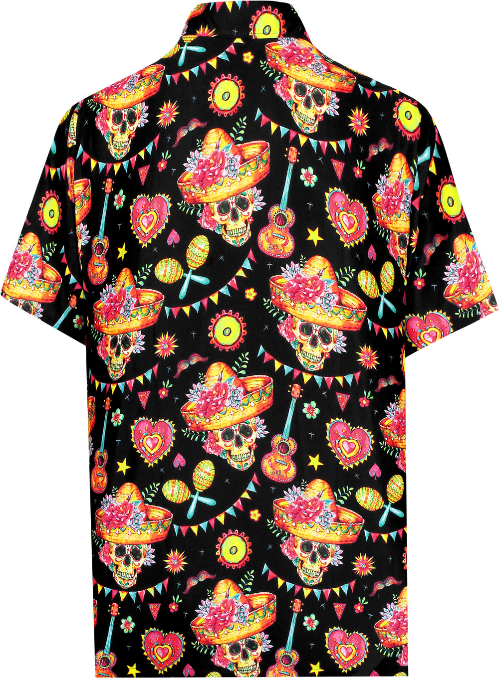 LA LEELA Men's Fun Hawaiian Shirt Button Down - Summer Beach Party Casual Luau Vacation Short Sleeve Aloha L Multi P00506
