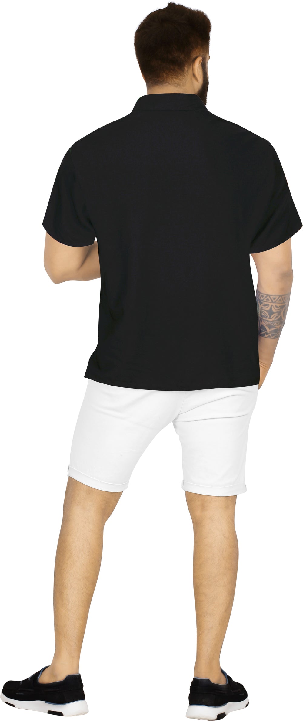 LA LEELA Men's Casual Button Down Shirt Short Sleeve - Summer Beach Classic Fit Camp Shirt Resort Wear M Multi P00526