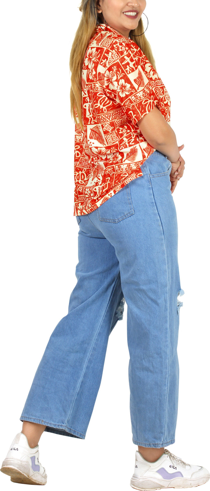 HAPPY BAY Womens Beach Hawaiian Red Tropical P00606