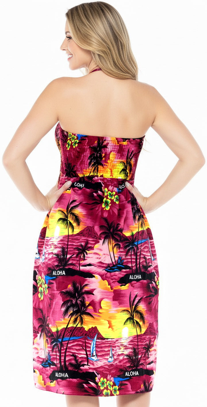 LA LEELA Red Short Dress - 135760