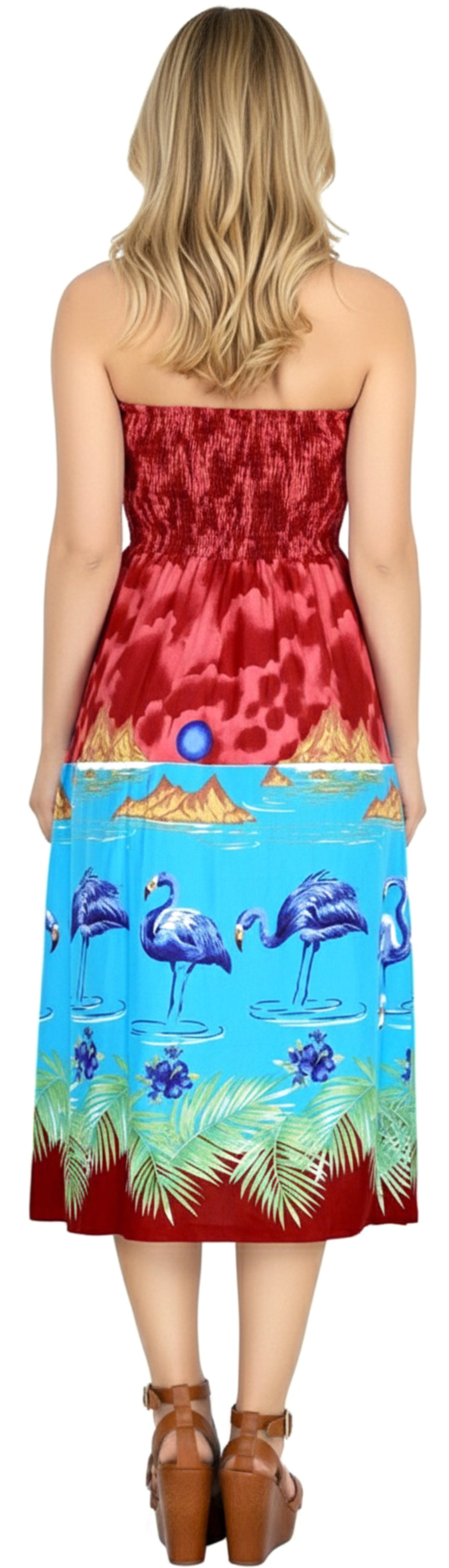 LA LEELA Red Short Dress - 135488