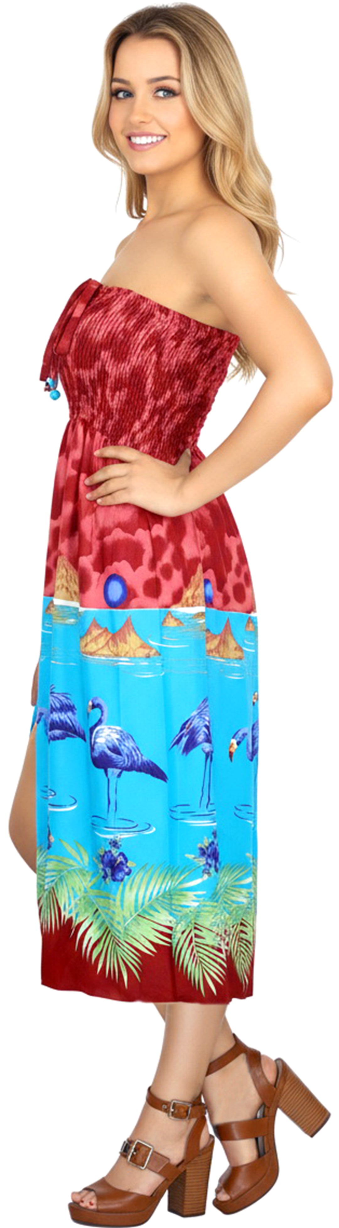 LA LEELA Red Short Dress - 135488