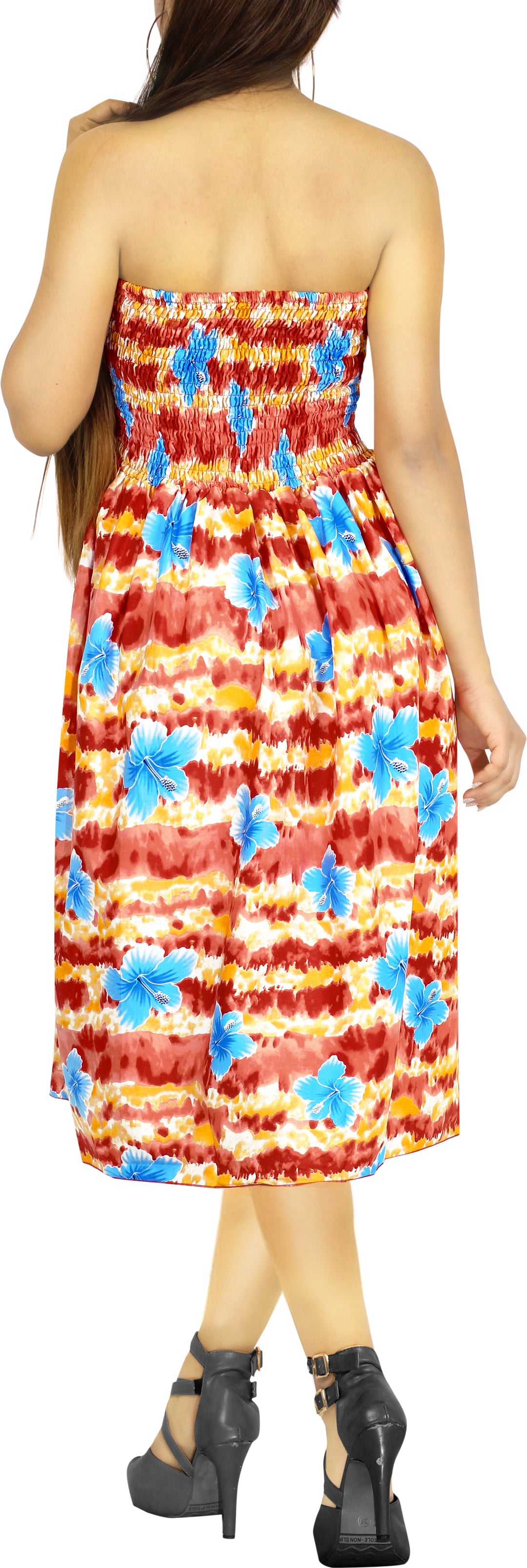 LA LEELA Red Short Dress - 135615