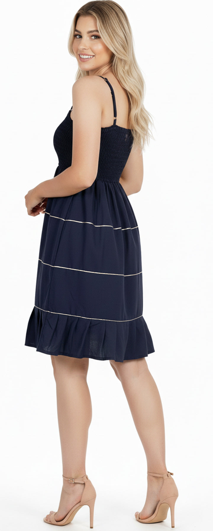 LA LEELA Navy Short Dress - 919926