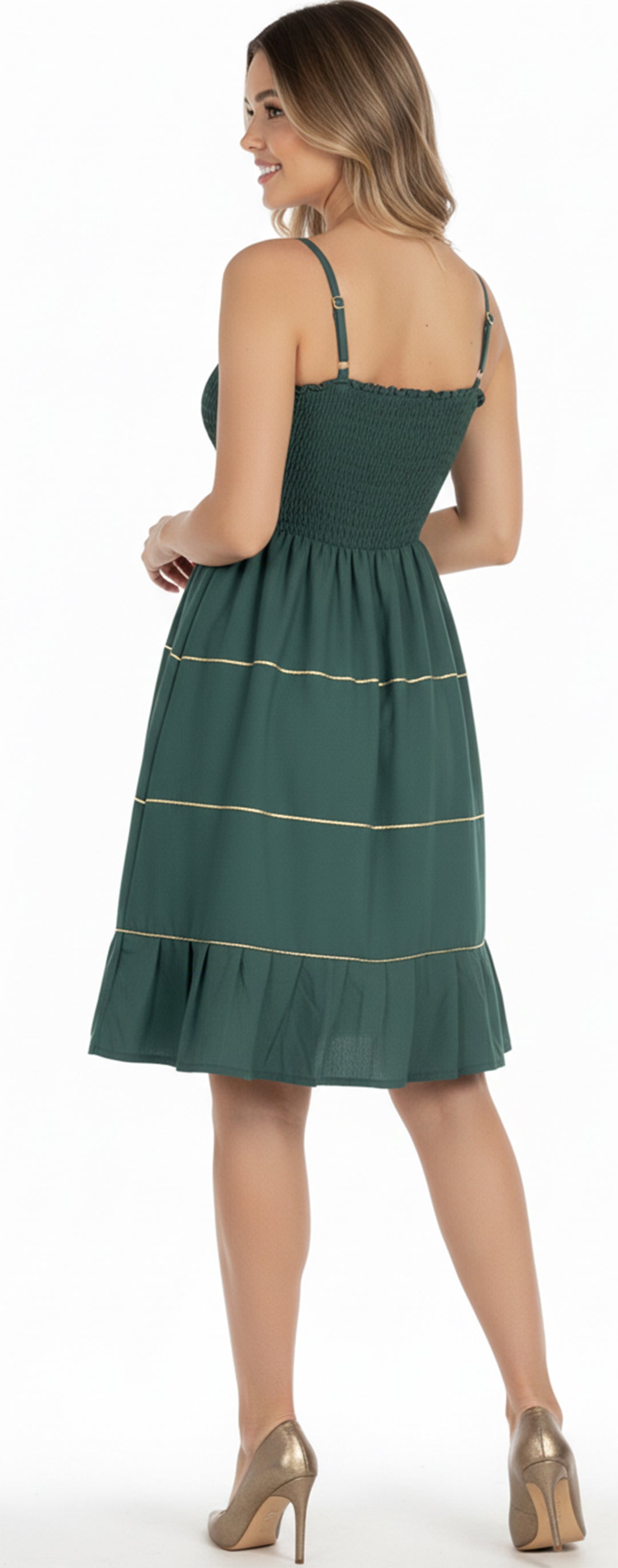LA LEELA Green Short Dress - 919927